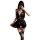 Sensual lace bodysuit with open crotch design, elegant aesthetic uniform style, no-remove feature for women.
