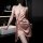 Sensual lace sleepwear featuring sheer mesh halter design, adjustable ties, and elegant cutouts, perfect for women seeking lu...