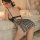 Sensual leopard print lace slip dress for women – pure temptation sleepwear with side slit & no-remove design, featuring eleg...