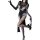 Black lace-trimmed corset mini dress with sheer tights, elegant and playful.