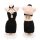 Sensual plum blossom embroidered high-slit backless cheongsam set, sexy maid costume lingerie.