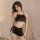 Sensual no-remove bedtime lingerie set for women – sheer sleepwear with nursing access & light lift