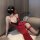 Sensual no-remove pure-delight halter lingerie - plus size vintage qipao sleepwear with backless design, featuring elegant re...