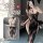 Sexy ancient chinese style lingerie set – sheer lace bodice & slit sleepwear for women, tempting qipao-inspired nightwear wit...
