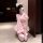 Sexy backless sleep dress featuring kawaii japanese-inspired design with floral print, bow accents, and fluffy cat ears for p...