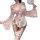 Sexy backless sleep dress featuring kawaii japanese-inspired design with floral print, bow accents, and soft fabric for sensu...