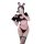Sexy bunny cat girl costume set - transparent lingerie outfit for women, playful & alluring adult costume