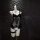 Sexy bunny costume set: sheer mesh lingerie with open-crotch and cut-out bust, easy-on erotic outfit on mannequin.