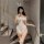 Sexy bunny costume for women - cute maid outfit with ruffle trim, flirty lingerie set for couples role play