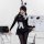 Sexy bunny costume for women - seductive sheer lace bodysuit, tight-fit playful cosplay outfit featuring bunny ears and a sty...
