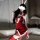 Sexy bunny girl costume set - festive christmas catwoman bodysuit for women, naughty holiday cosplay outfit featuring red vel...
