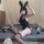Sexy bunny girl costume - velvet rabbit ears maid outfit, removable & slimming lingerie set for role play