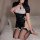 Sexy chinese-style lingerie dress featuring floral embroidery, side slit, and backless design, perfect for women seeking eleg...