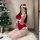 Sexy christmas bodysuit - seductive halter neck open-crotch lingerie for new years eve & date night, featuring festive design...