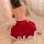 Sexy christmas bunny costume for women - holiday role play lingerie outfit, featuring a festive red dress with white trim, pe...