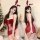 Sexy christmas bunny costume for women - holiday party outfit, featuring festive red design with bunny ears and stockings, pe...