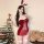 Sexy christmas bunny costume for women - holiday party outfit, featuring festive red dress with bunny ears, perfect for cospl...