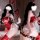 Sexy christmas bunny costume for women - hot catwoman bodysuit outfit, festive cosplay lingerie set featuring red and white l...