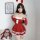 Sexy christmas bunny costume for women - festive new year cosplay outfit & holiday lingerie set featuring red dress with whit...