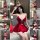 Sexy christmas costume lingerie set - holiday role play dress & seductive outfit for festive nights, featuring festive red an...