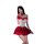 Sexy christmas costume lingerie set - holiday role play dress with red corset and short skirt for festive nights