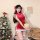 Sexy christmas lace cheongsam costume - holiday role play outfit for women, halloween & new year themed lingerie set