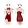 Sexy christmas lingerie set for women - festive reindeer-themed sleepwear & party outfit featuring red velvet dress with lace...
