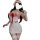 Sexy christmas one-shoulder bodysuit dress - flirty velvet holiday party outfit for new years eve, featuring festive red acce...