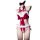 Sexy christmas role play bodysuit featuring festive velvet design, plush trim, and open-crotch style for holiday-themed adult...