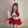 Sexy christmas sweet-spicy bralette set with red santa hat & bow neckline lingerie outfit, featuring festive bunny ears and g...