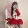 Sexy christmas sweet-spicy bralette set with red santa hat & bow neckline lingerie outfit, featuring festive design and cozy ...