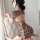 Sexy costume lingerie set featuring a leopard print design with lace-up back detail, perfect for various themed outfits.