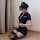 Sexy costume lingerie set - nurse, secretary, maid, kimono & police uniform sleepwear with leopard print