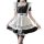 Sexy cute maid apron costume set - playful busty-looking role play outfit for small bust women, trendy home wear