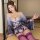 Sexy deep v anime lingerie set - japanese kimono style cosplay outfit for role play, featuring floral patterns and lace detai...
