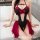 Sexy devil costume set - halloween cosplay lingerie outfit, seductive -inspired christmas role play ensemble