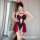 Sexy devil costume set - halloween cosplay lingerie outfit, seductive -inspired christmas role play ensemble