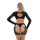 Sexy european-american mesh bodysuit with ripped details - sheer bodycon clubwear for women