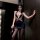 Sexy flight attendant outfit with deep v-neck bodycon skirt, seductive secretary costume for adults.