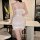 Sexy floral sleep dress with thin straps, featuring lace trim and summer nightgown design for women.