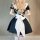 Sexy japanese maid costume cosplay dress - lolita style plus size anime outfit for women, featuring black and white design wi...
