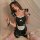 Sexy japanese maid costume for small bust - cute & alluring role play lingerie outfit featuring black and white design with r...