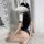Sexy japanese-style open-crotch bodysuit - seductive swimwear-inspired lingerie set for adults, featuring a playful cloud hea...