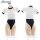 Sexy japanese-style open-crotch bodysuit - seductive swimwear-inspired lingerie set for adults, featuring white top with navy...