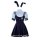 Sexy jk uniform costume set featuring a navy dress with bunny ears, perfect for nightclub or cosplay events.