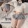 Sexy jk uniform set for small bust - revealing chest school outfit, flirty pleated college costume