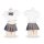 Sexy jk uniform set for small bust - revealing chest school outfit, flirty pleated college costume