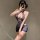 Sexy lace bodycon cheongsam costume with sheer cut-out design, high neck, and tight fit. perfect for erotic lingerie.
