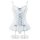 Sexy lace bodysuit featuring blue bow details, japanese-inspired romantic design, delicate lace trimmings, and garter straps.