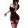 Sexy lace bodysuit with built-in pads, sheer mesh design, perfect for new year party wear and nightclub outfits.